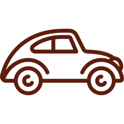 An icon depicting a classic car