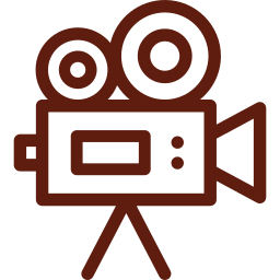 An icon depicting a video camera